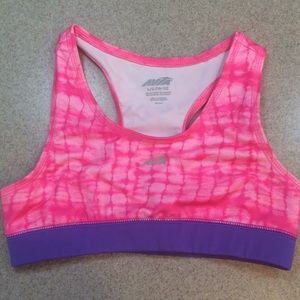 Girls Sports Top Bra Pink Purple Avia sz LG 10-12